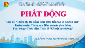 Liên đội Trường TH Quế Hiệp phát động Chủ đề năm học 2025 – 2026